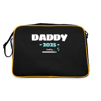 Papa Loading 2025 Expectant Papa Daddy Father - Sac Retro - noir/or - Dos