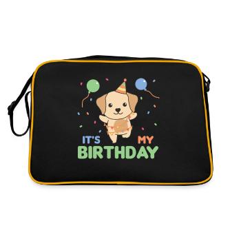 Labrador pour les enfants d’anniversaire c’est mon anniversaire - Sac Retro - noir/or - Dos