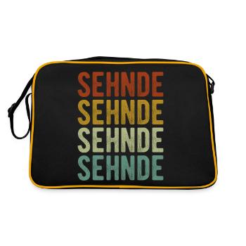 Sehnde Stadt Retro Vintage - Retro Bag - black/gold - Back