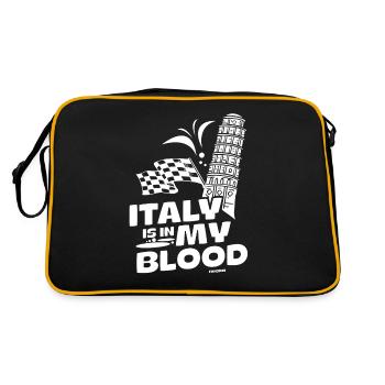 Italie Drapeau Italien Italia Cadeau - Sac Retro - noir/or - Dos
