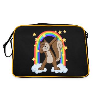 dabbing écureuil à la Rainbow Gate - Sac Retro - noir/or - Dos
