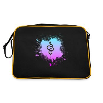 Schlange - Retro Tasche - Schwarz/Gold - Hinten