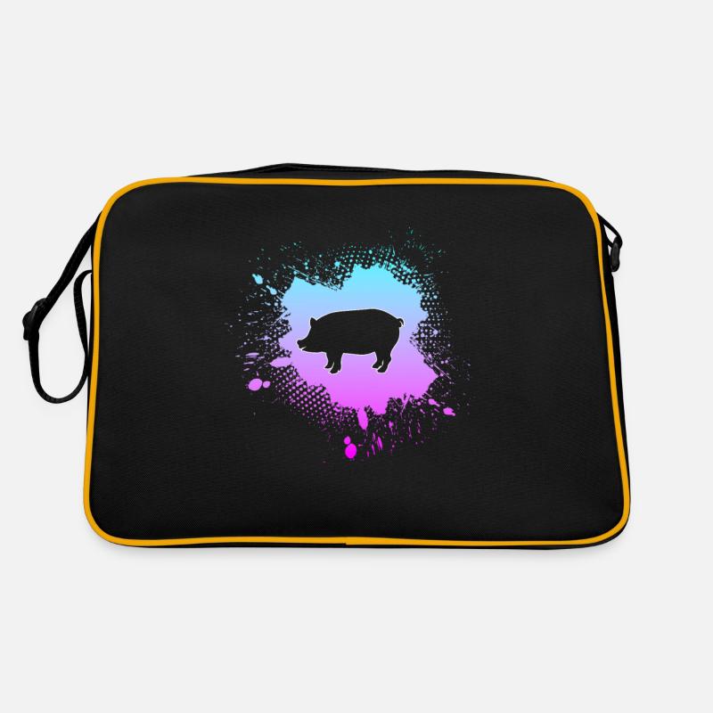 Schwein Retro Tasche