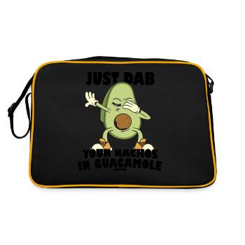 Guacamole avocado funny saying - Retro Bag - black/gold - Back