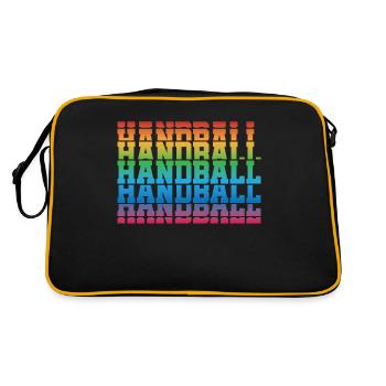 Équipe de handball, club, entraîneur, entraîneur, joueur - Sac Retro - noir/or - Dos