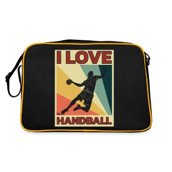 Équipe de handball, club, entraîneur, entraîneur, joueur - Sac Retro - noir/or - Dos