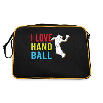 Équipe de handball, club, entraîneur, entraîneur, joueur - Sac Retro - noir/or - Dos