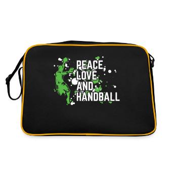Équipe de handball, club, entraîneur, entraîneur, joueur - Sac Retro - noir/or - Dos