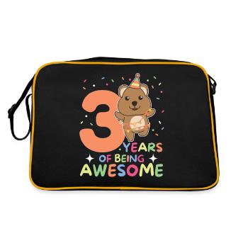 Quokka pour les enfants de 3 ans - Sac Retro - noir/or - Dos