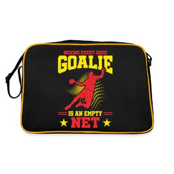 Handball Goalkeeper Handball Player Goalie Coach - Retro Bag - black/gold - Back