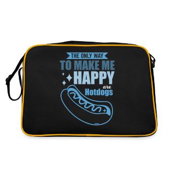 Les hot-dogs me rendent heureux - Sac Retro - noir/or - Dos