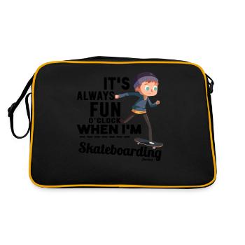 Skateboarding - Sac Retro - noir/or - Dos