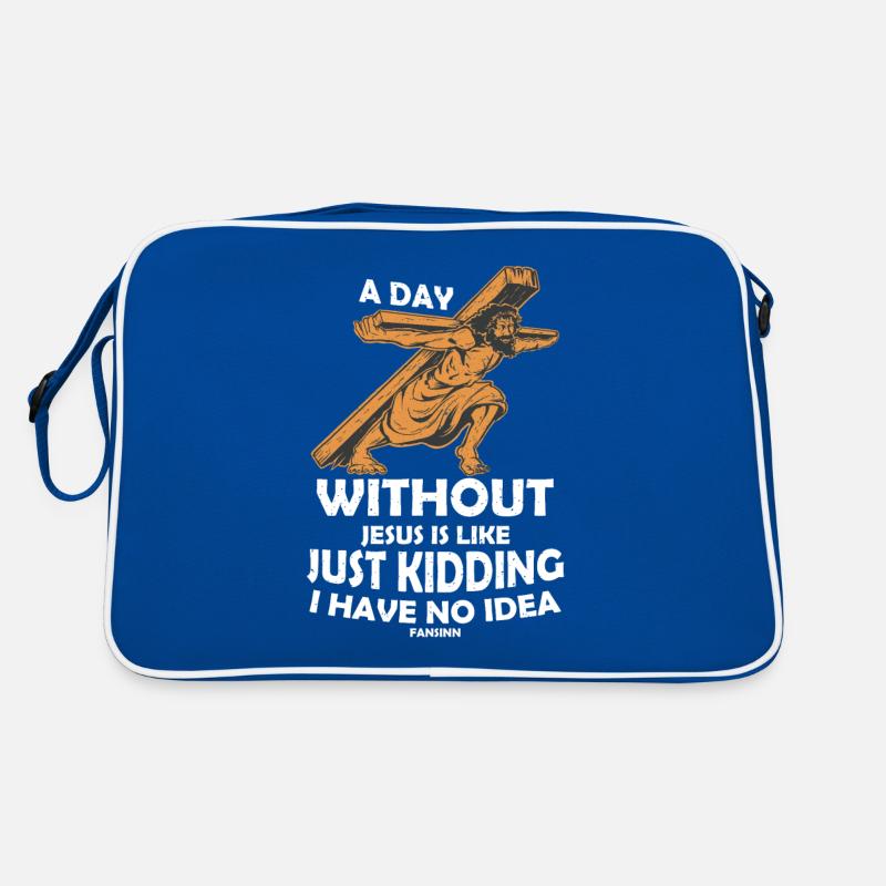 A Day Without Jesus Is Like Retro Tasche