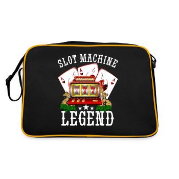 Casino Gambling Slot Machine à sous Jeu de cartes - Sac Retro - noir/or - Dos