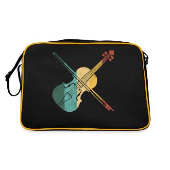 Violon Violoniste Rétro Vintage - Sac Retro - noir/or - Dos