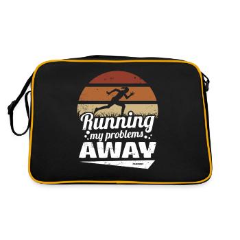 Running Jogging Sport Race Training Gift - Retro Bag - black/gold - Back