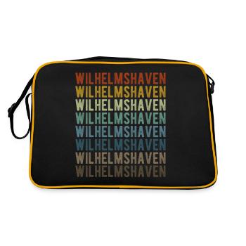 Wilhelmshaven City Retro Vintage - Retro Bag - black/gold - Back