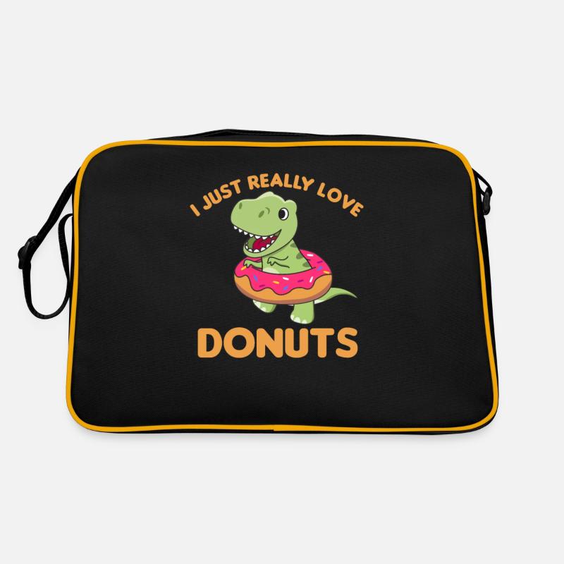 Mignons animaux drôles de Dino T-Rex en jeu de mots beignet Sac Retro