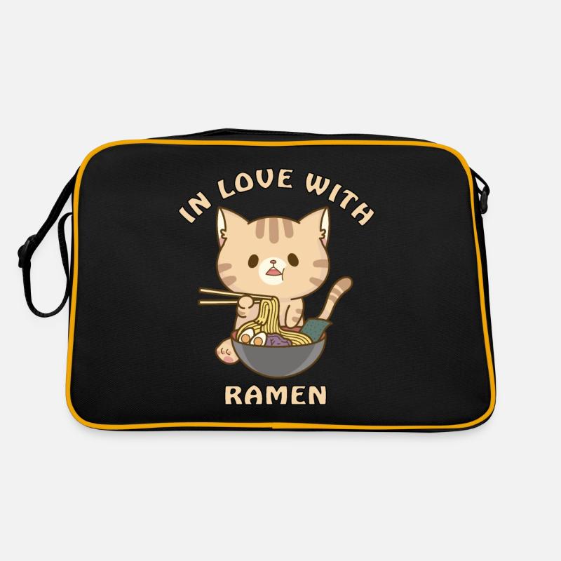 Katze Ramen Kawaii Nudeln Geschenk Retro Tasche