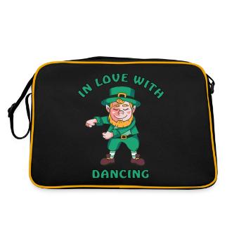 Danse d’un lutin le jour de la Saint-Patrick en Irlande - Sac Retro - noir/or - Dos