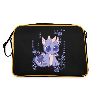 J’adore les bébés dragons mignons - Sac Retro - noir/or - Dos