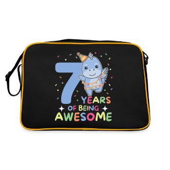 Dino pour les enfants de 7 ans de sept ans - Sac Retro - noir/or - Dos