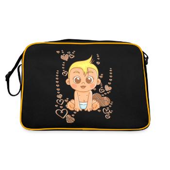 Doux bébé sous l’arc-en-ciel - Sac Retro - noir/or - Dos