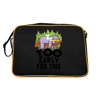 paresseux fatigué ronfle paresseux paresseux - Sac Retro - noir/or - Dos