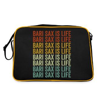 Bari Sax Is Life Saxophone Life Saxophonists - Retro Bag - black/gold - Back