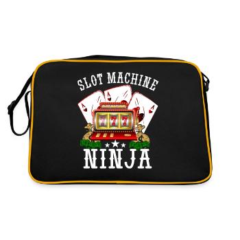Casino Gambling Slot Machine à sous Jeu de cartes - Sac Retro - noir/or - Dos