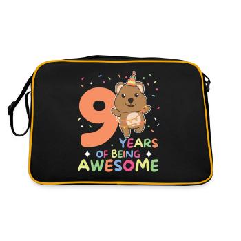 Quokka pour les enfants de 9 ans - Sac Retro - noir/or - Dos