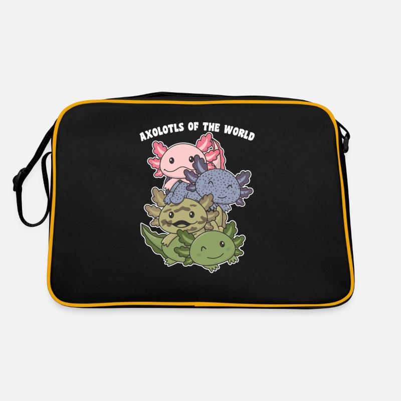 Axolotls du monde animaux mignons Espèces d’axolotls Sac Retro