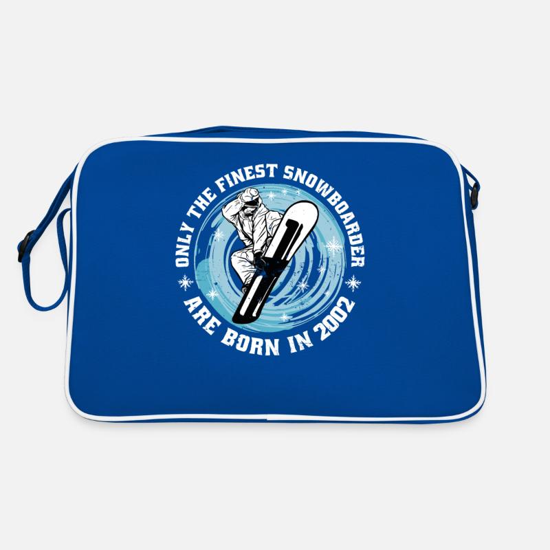 Snowboarder born 2002 birthday snowboarding Retro Bag