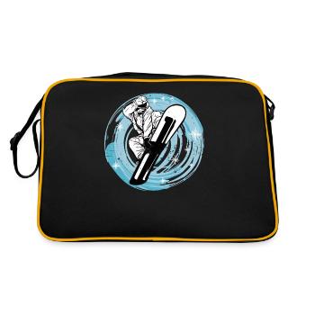 Snowboards Snowboarding Snowboarder Snowboard - Retro Bag - black/gold - Back