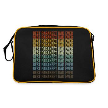 Best Parakeet Father Ever Parakeet Wellensi - Retro Bag - black/gold - Back