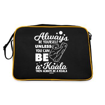 Je suis un koala et j’adore les koala - Sac Retro - noir/or - Dos