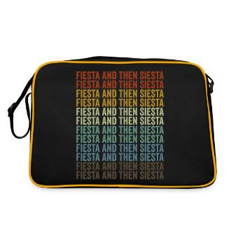 Fiesta and then Siesta Cinco de Mayo Mexican - Retro Bag - black/gold - Back