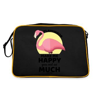 Les flamants roses me rendent heureux pas tellement - Sac Retro - noir/or - Dos