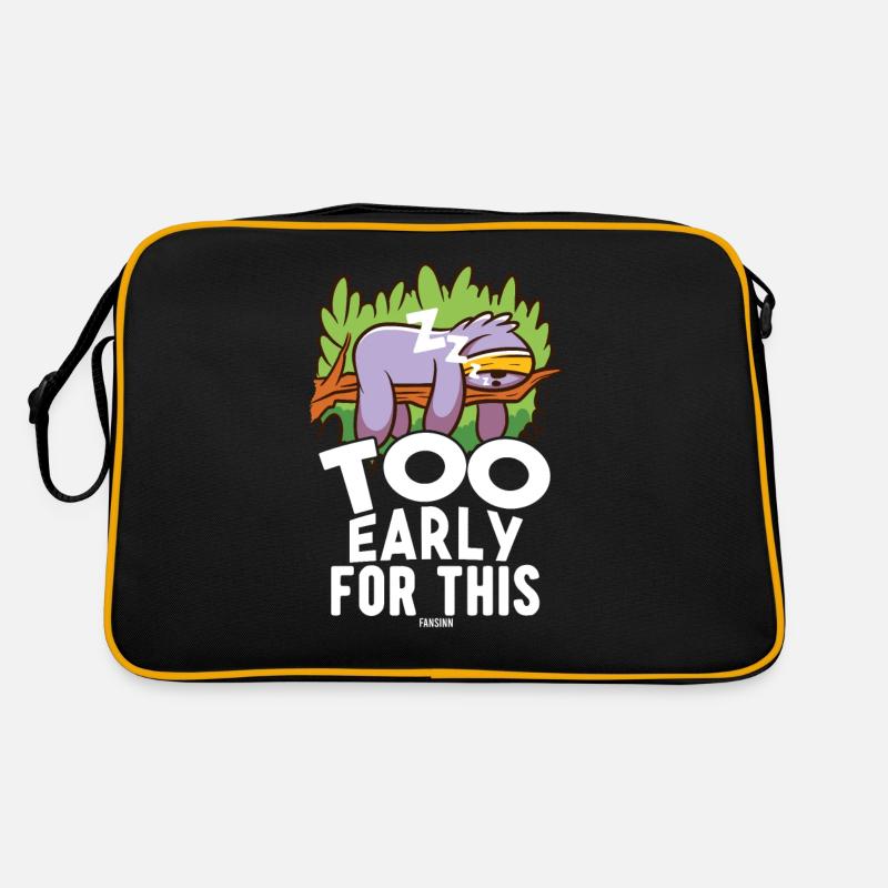 snoring sloth tired and sleeps Retro Bag