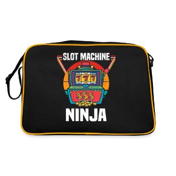 Casino Gambling Slot Machine à sous Jeu de cartes - Sac Retro - noir/or - Dos