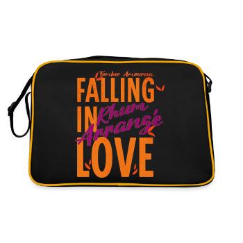 Falling in love ,Falling in love with arranged rum - Retro Bag - black/gold - Back