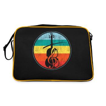 Violon Violoniste Rétro Vintage - Sac Retro - noir/or - Dos