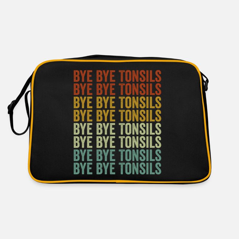 Bye Bye Tonsillen Tonsillitis Tonsillenentfernung Retro Tasche