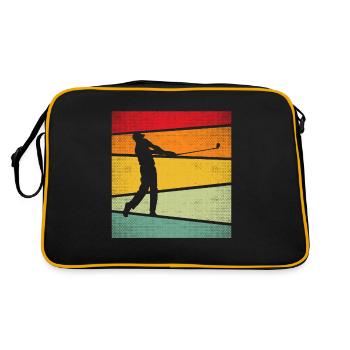 Golf Retro - Retro Tasche - Schwarz/Gold - Hinten