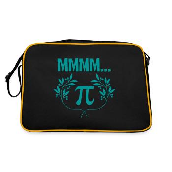 Mmmm Pi Math Science Geek Pi Day - Sac Retro - noir/or - Dos
