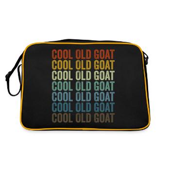Cool vieille chèvre drôle de chèvre - Sac Retro - noir/or - Dos