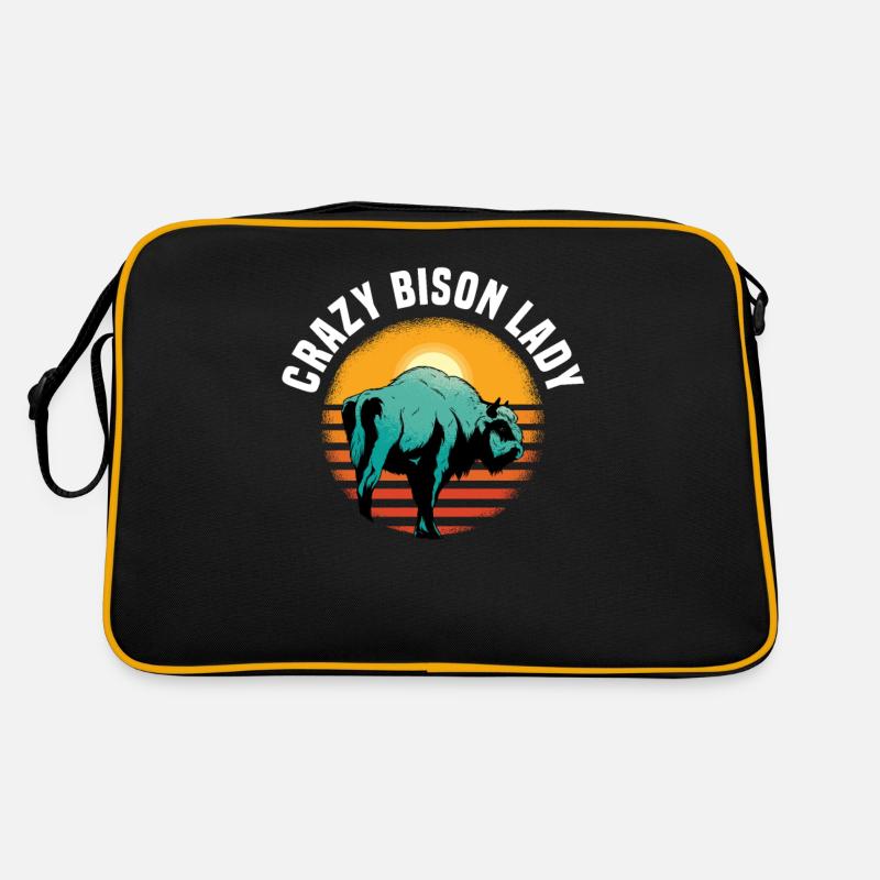 Buffle Bison Buffle Amérindien - Sac Retro - noir/or