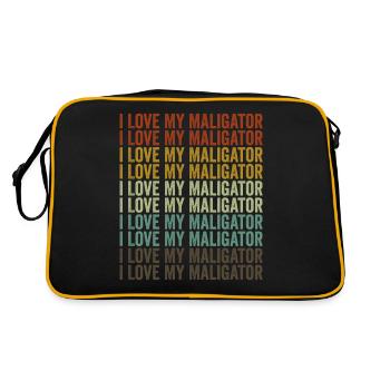 I love my Maligator Belgian Malinois Hun - Retro Bag - black/gold - Back