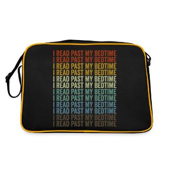 I Read Past My Bedtime Book Lover Reader Bedtime - Retro Bag - black/gold - Back