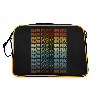 Connaissez vos boulettes dim sum amoureux chinesisc - Sac Retro - noir/or - Dos